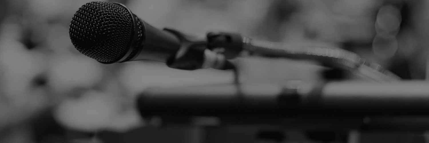 close-up of a microphone