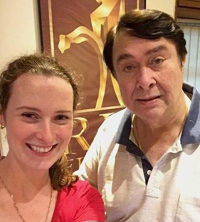 Jessica Bachman and Indian actor-director Randhir Kapoor