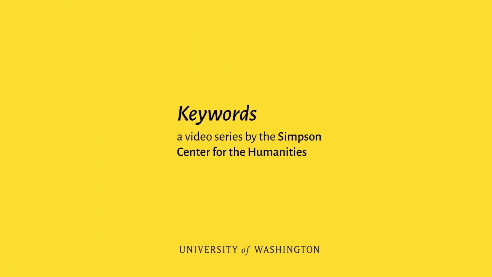 Opening credits from Keywords.