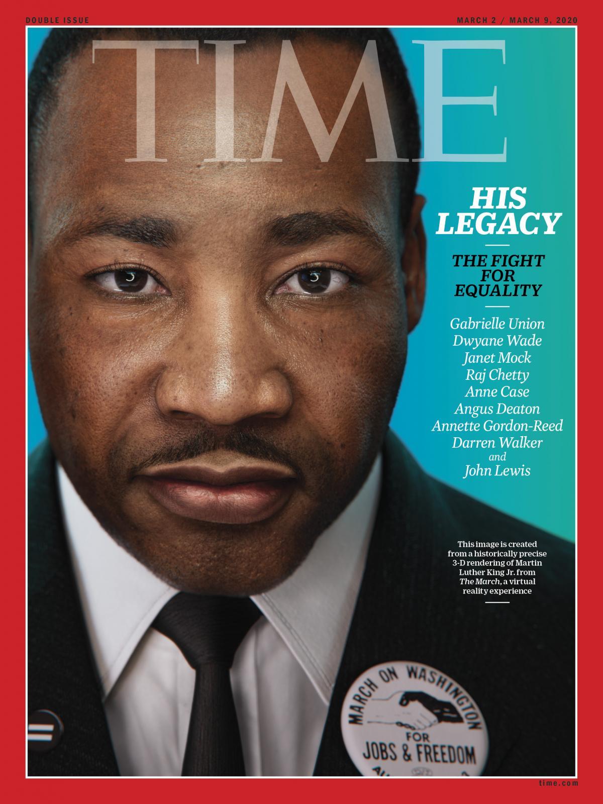 Cover of Time Magazine's special issue on the legacy of Martin Luther King Jr.