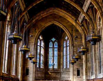 Inside the reading room of Suzzallo Library