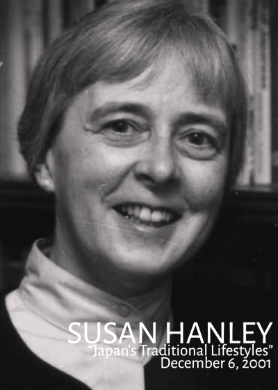 A black and white image of Susan Hanley.