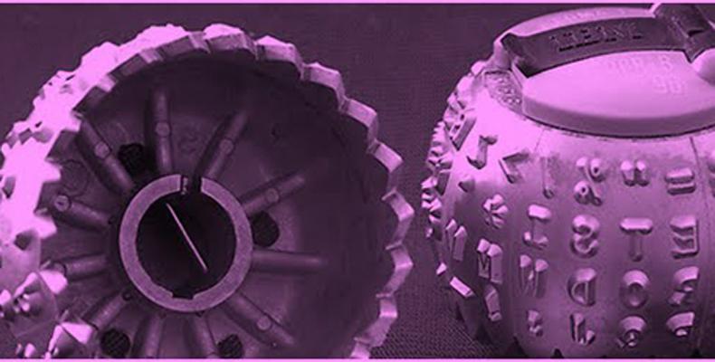 IBM Selectric typewriter with a purple filter