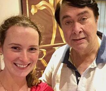 Jessica Bachman and Indian actor-director Randhir Kapoor