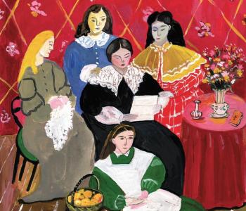 Illustration of the main characters from the novel Little Women