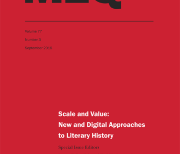 Cover of the September 2016 issue of Modern Language Quarterly, volume 77, number 3